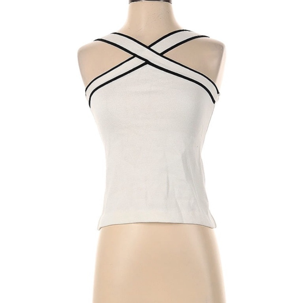 Massimo Dutti Contrast Criss Cross Top